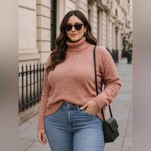 vero moda metallic turtle neck sweater new